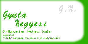 gyula negyesi business card